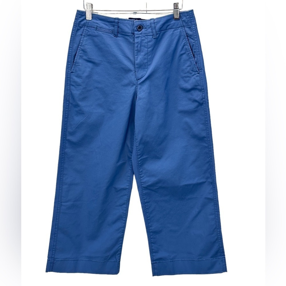 Polo Ralph Lauren Wide Leg Cropped Pants - Blue - size 4